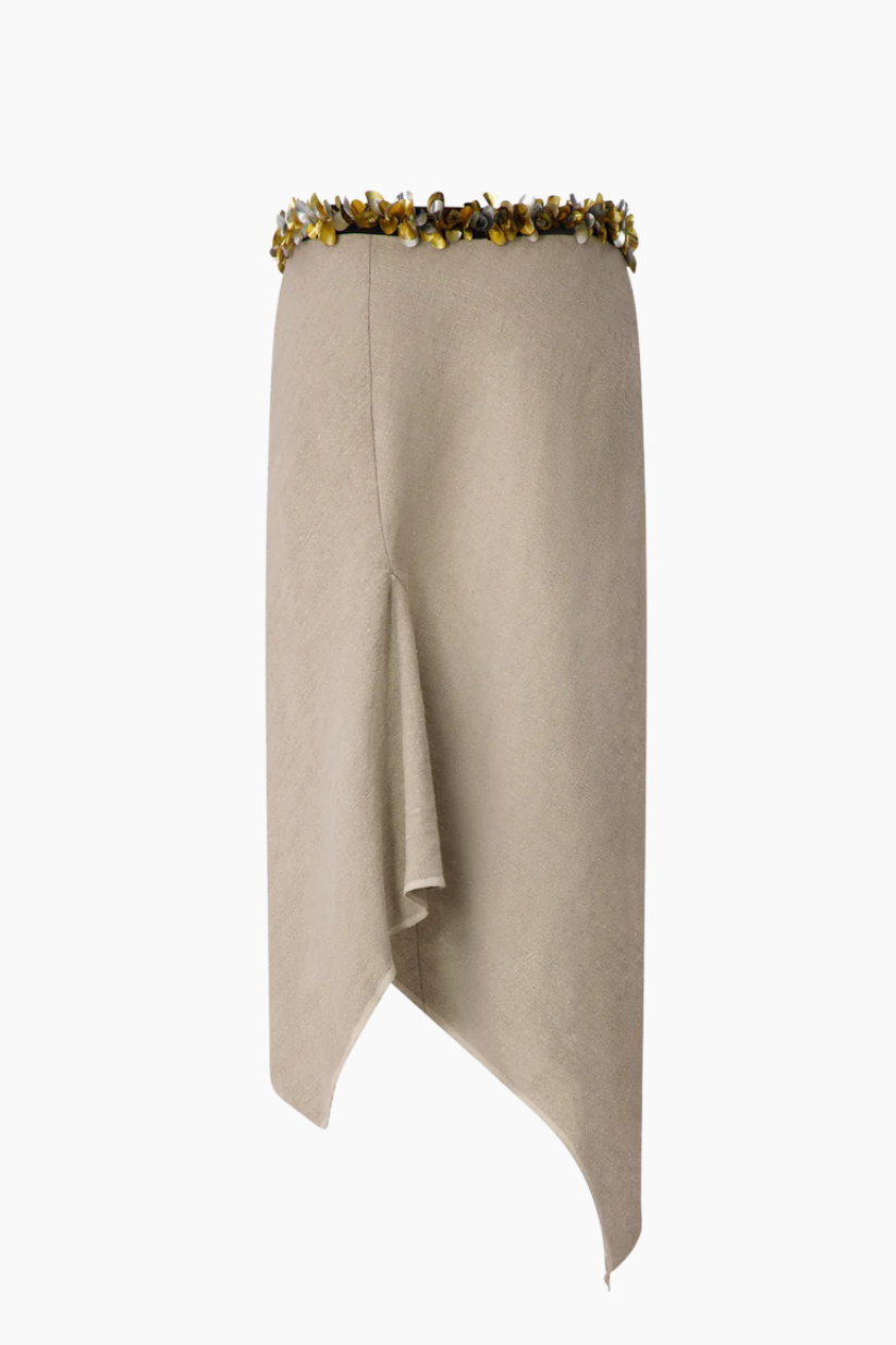 Oyster Burlap Darliston Skirt