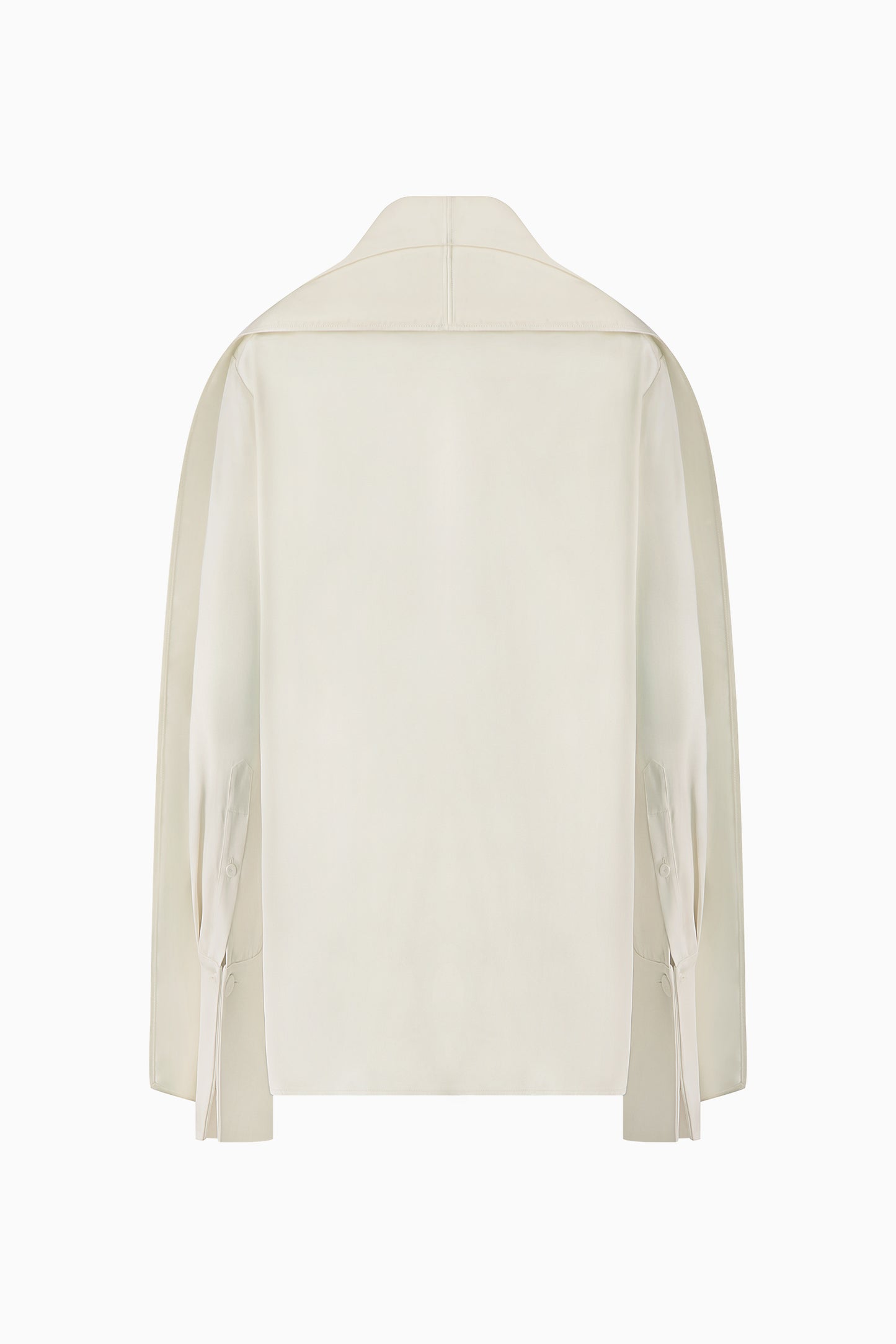 Band Collar Blouse - Cream