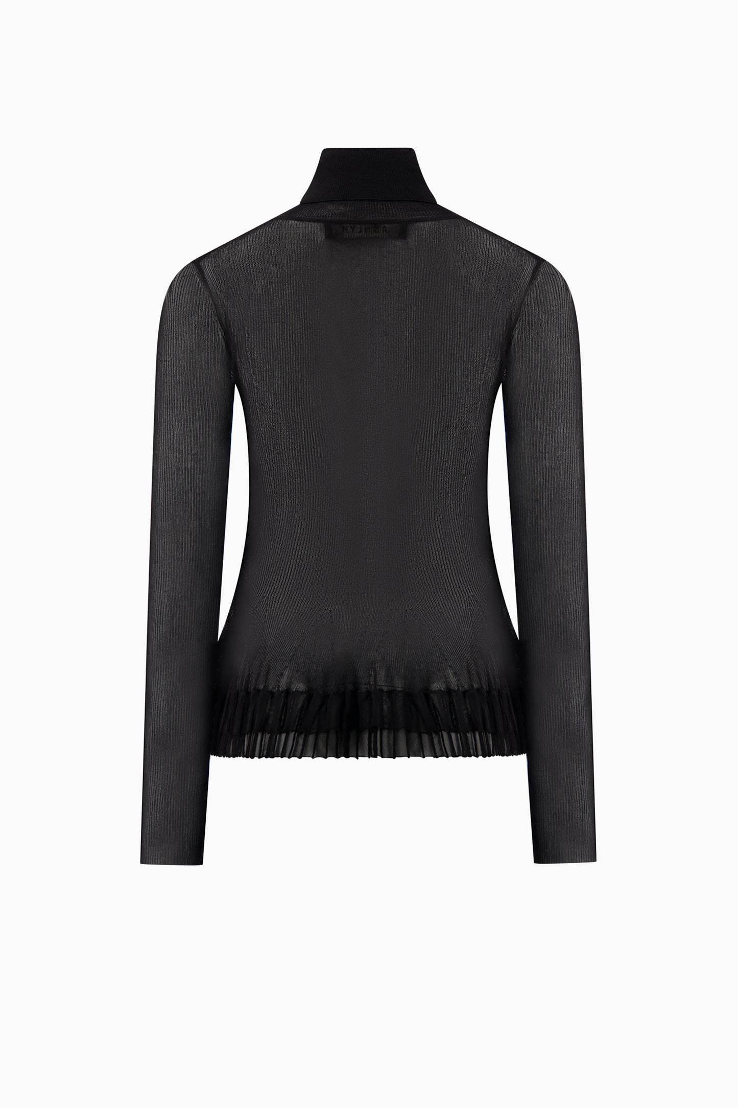 Merritt Turtleneck Peplum Knit - Black