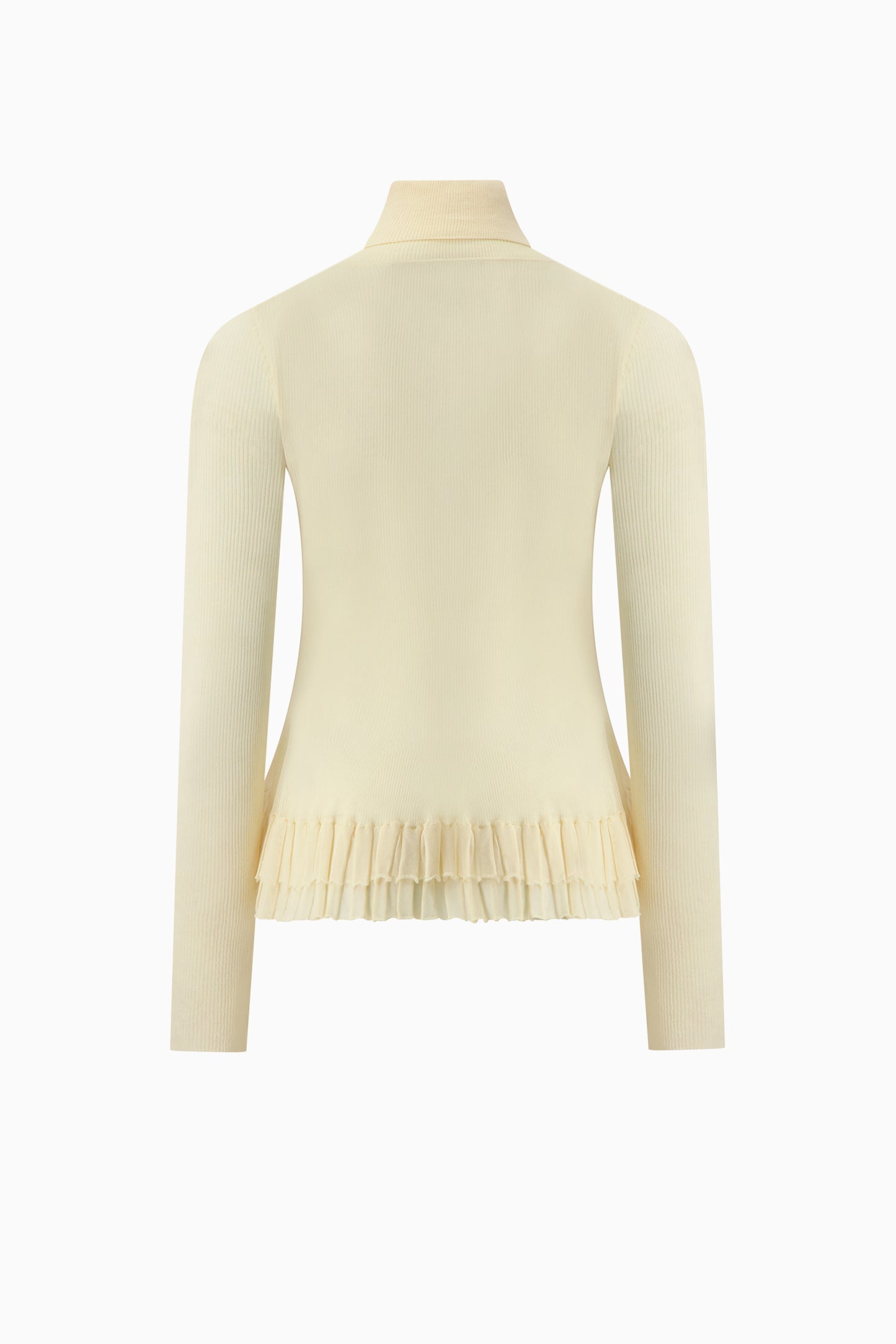 Merritt Turtleneck Peplum Knit - Cream