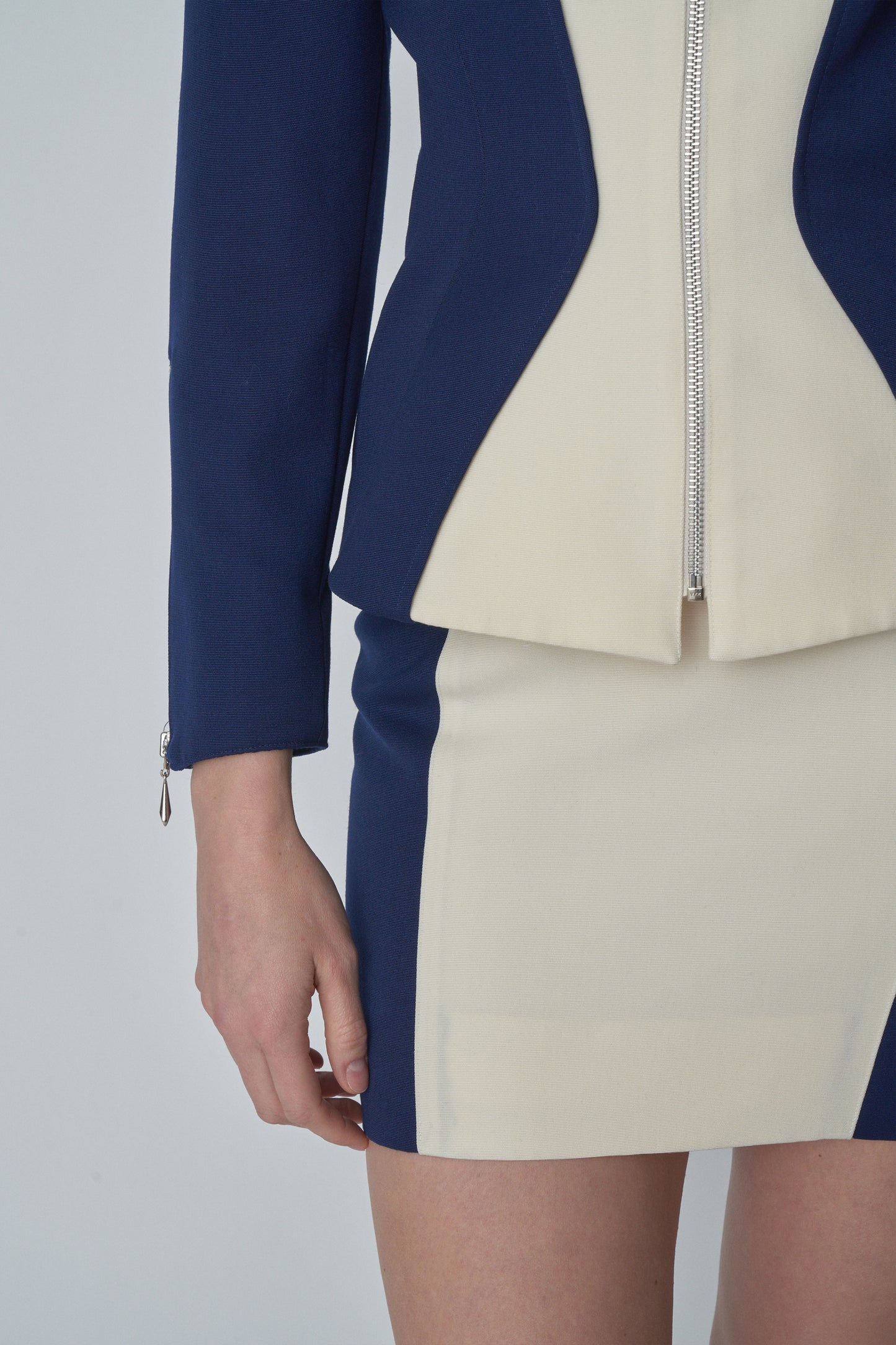 Thierry Mugler White and Blue Suit