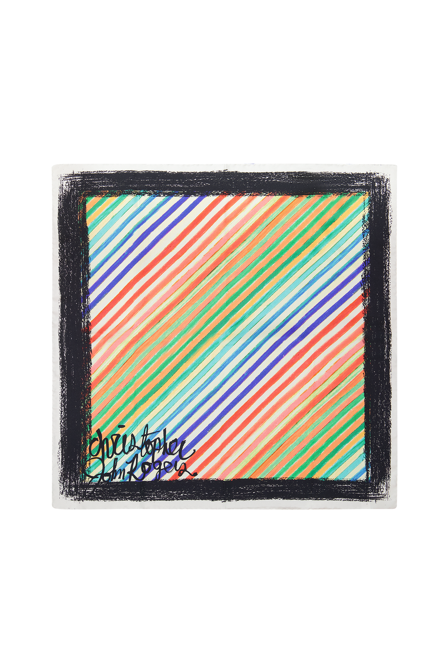 Bias Crayon Silk Scarf