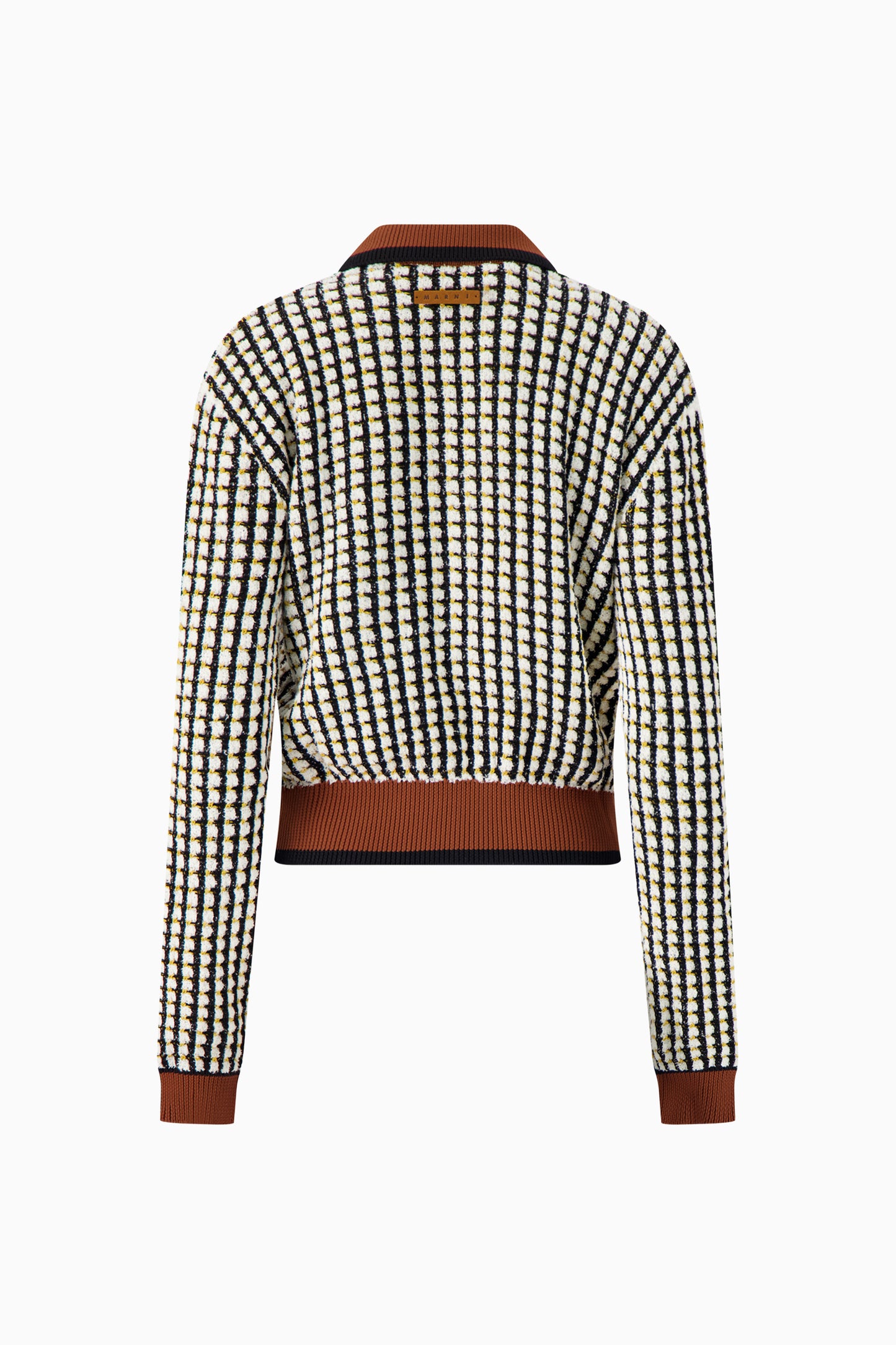 Cardigan with Polo Neck