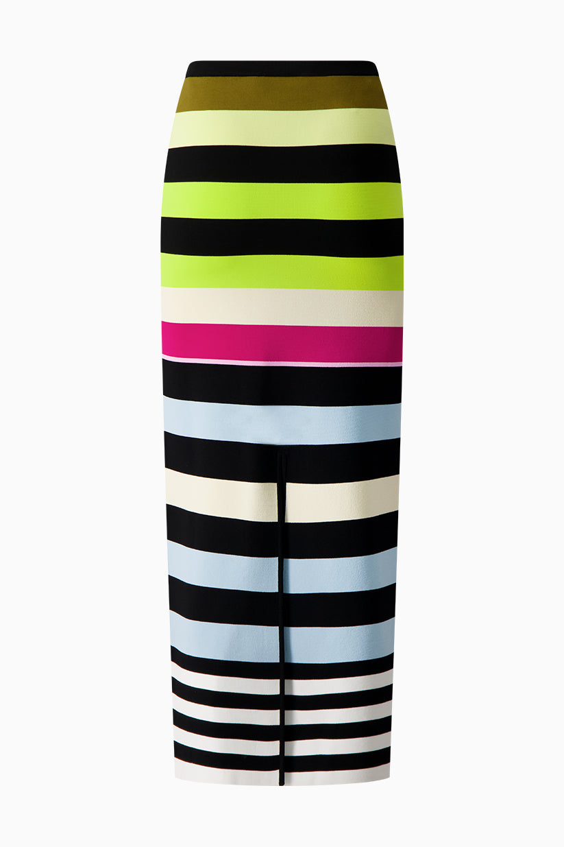 Striped Bodycon Maxi Skirt