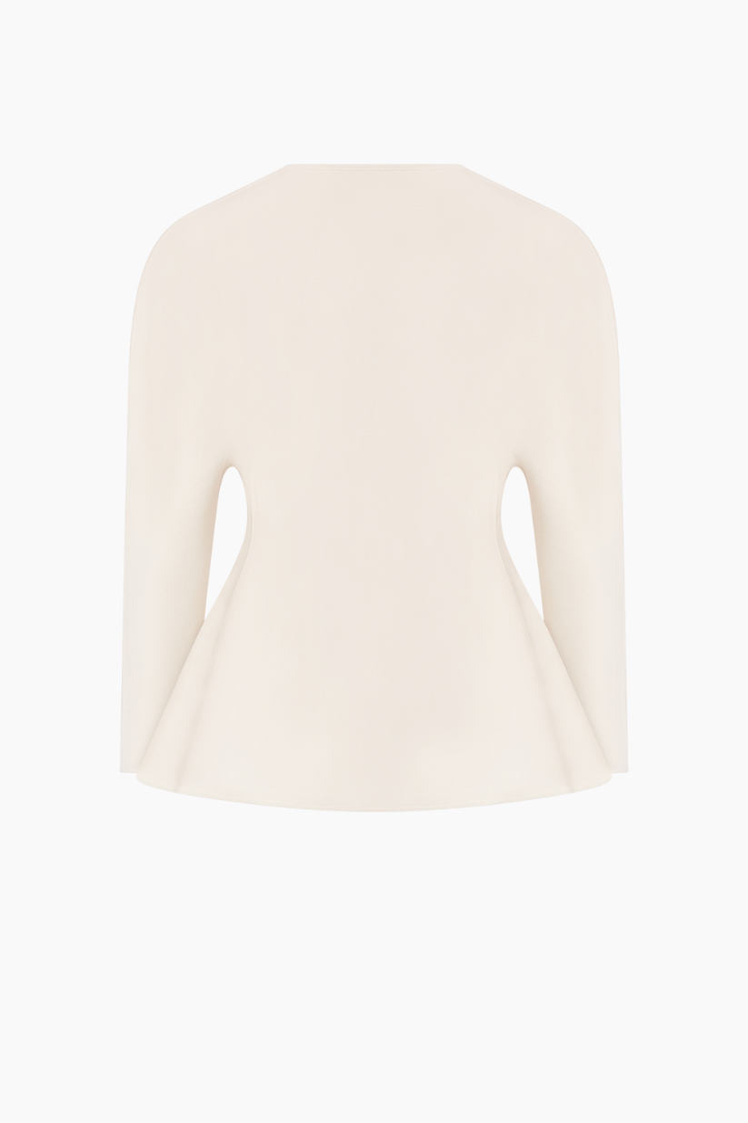 Henry Peplum Blouse - Ivory