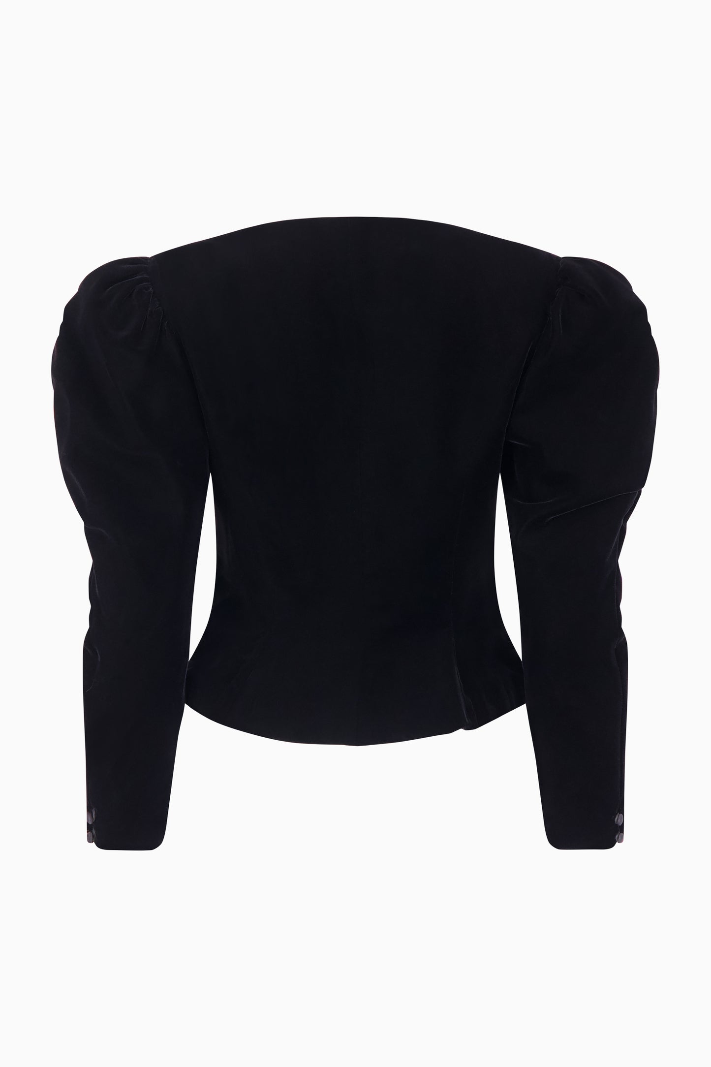 Hanae Mori Silk Satin & Velvet Blouse