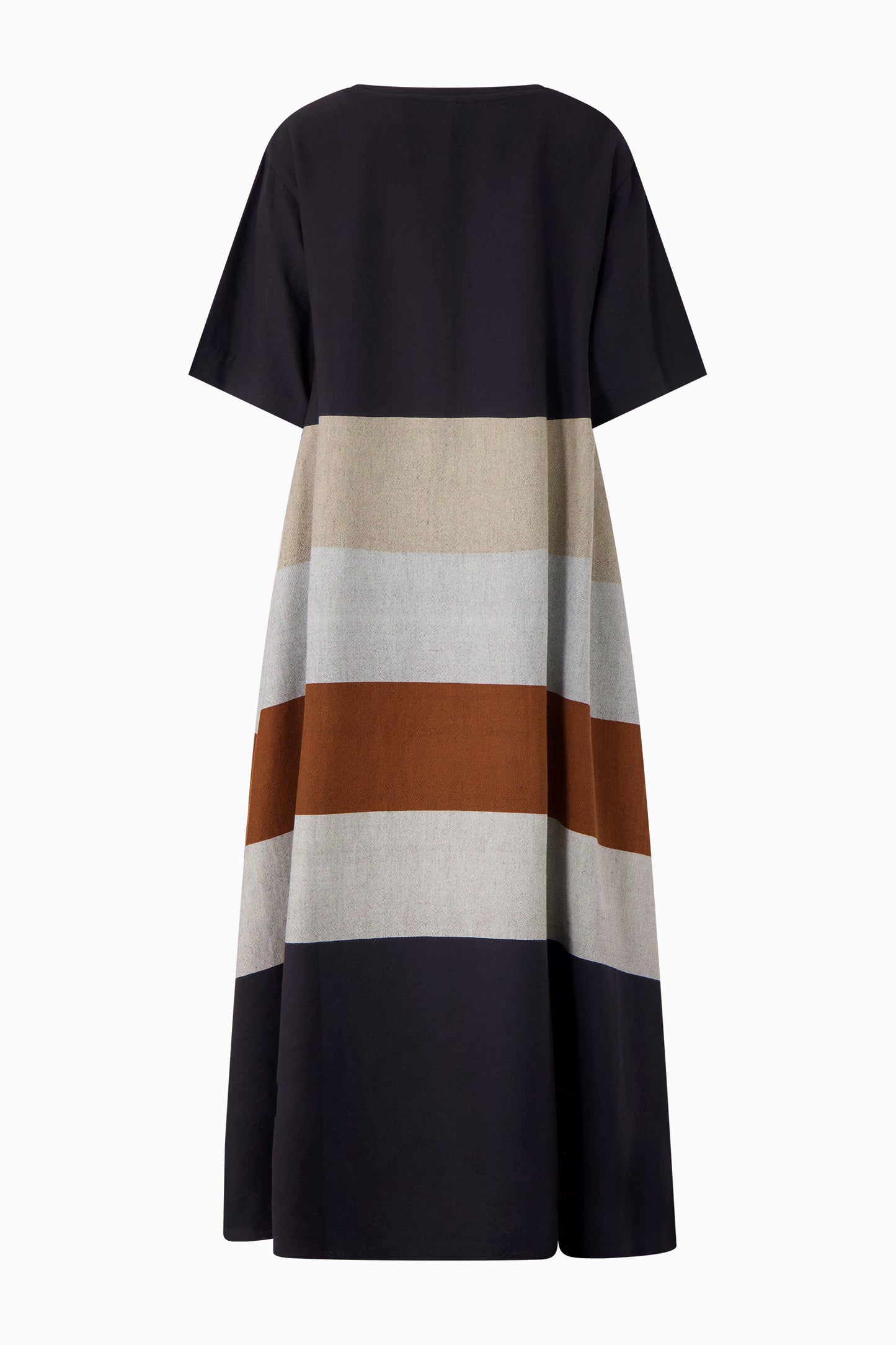 The T-Shirt Dress - Brown Stripe