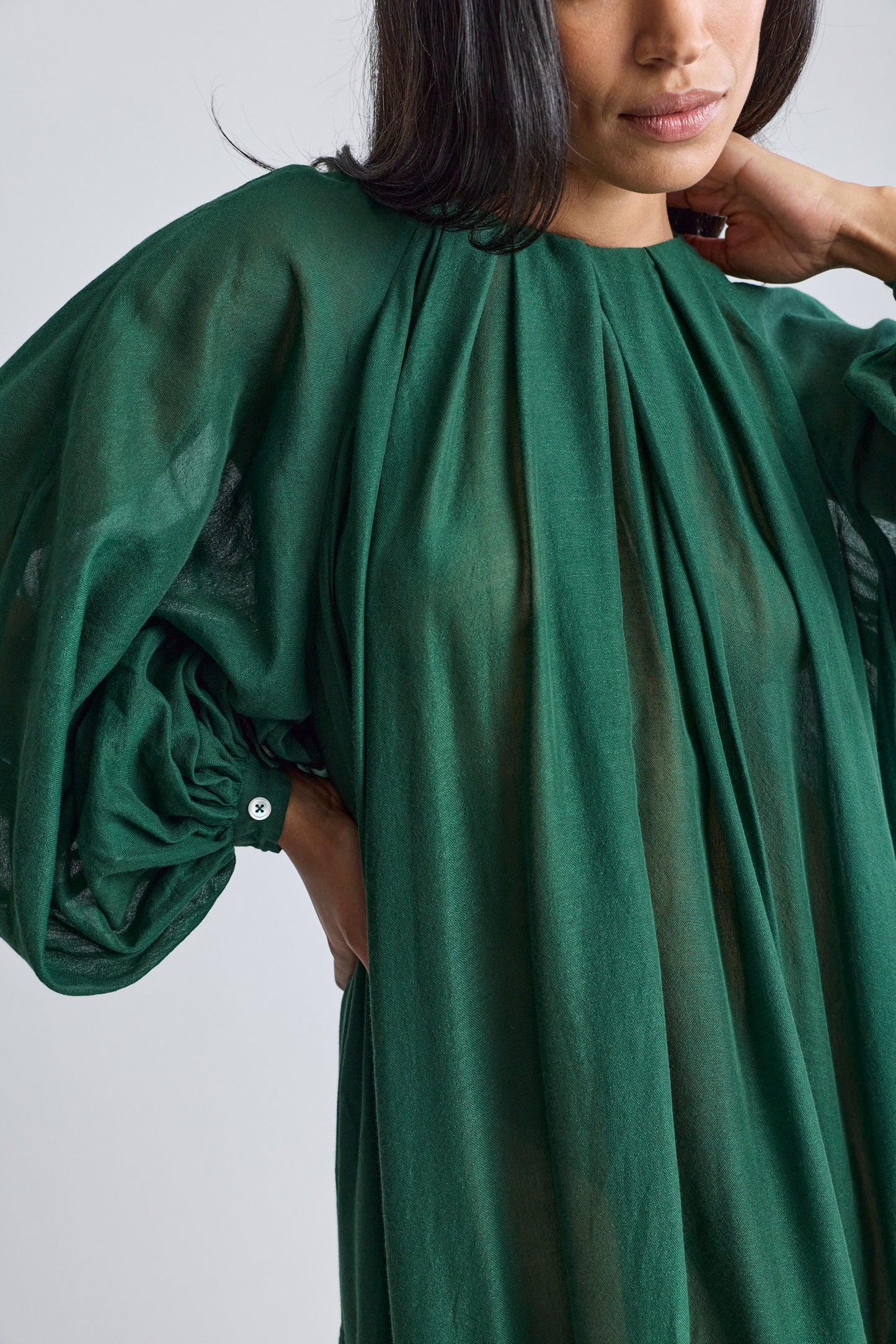 The Tiered Touareg Dress - Pine