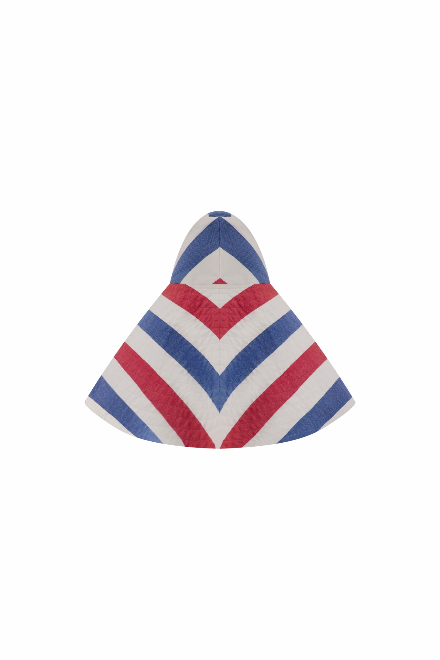 The Long Pamela Hat - Blue/Red Stripe
