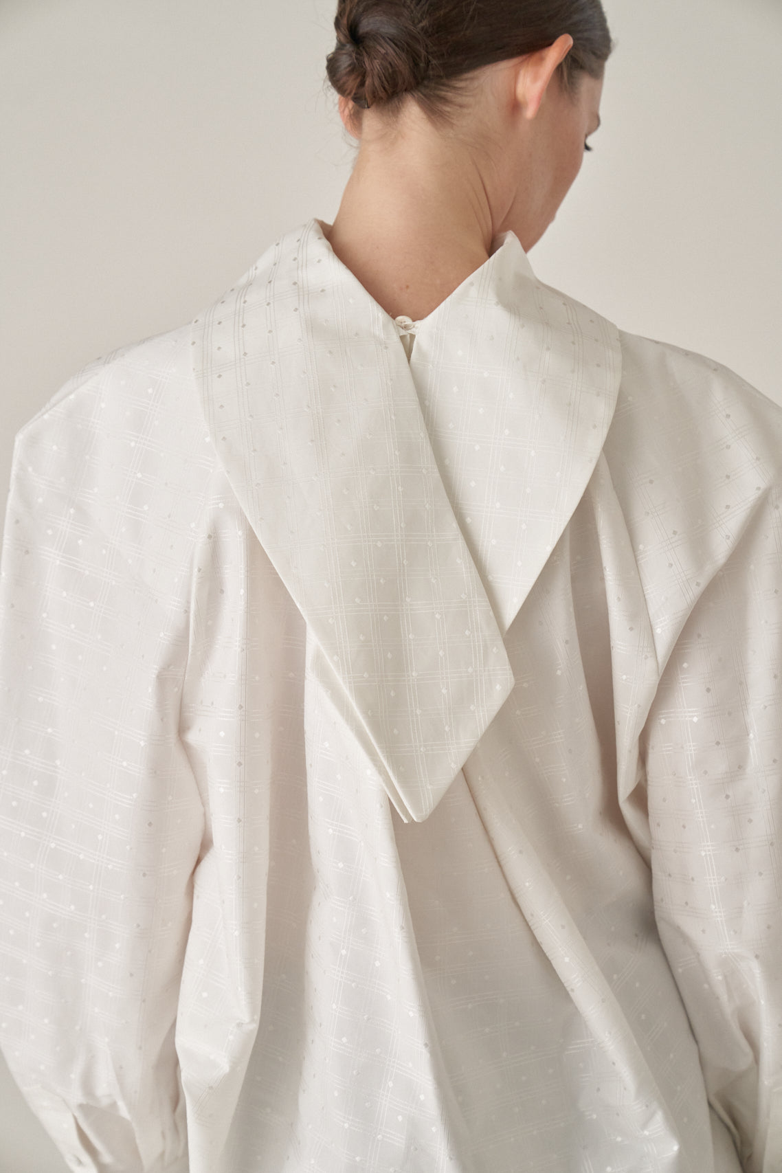 Check and Dots Jacquard Top