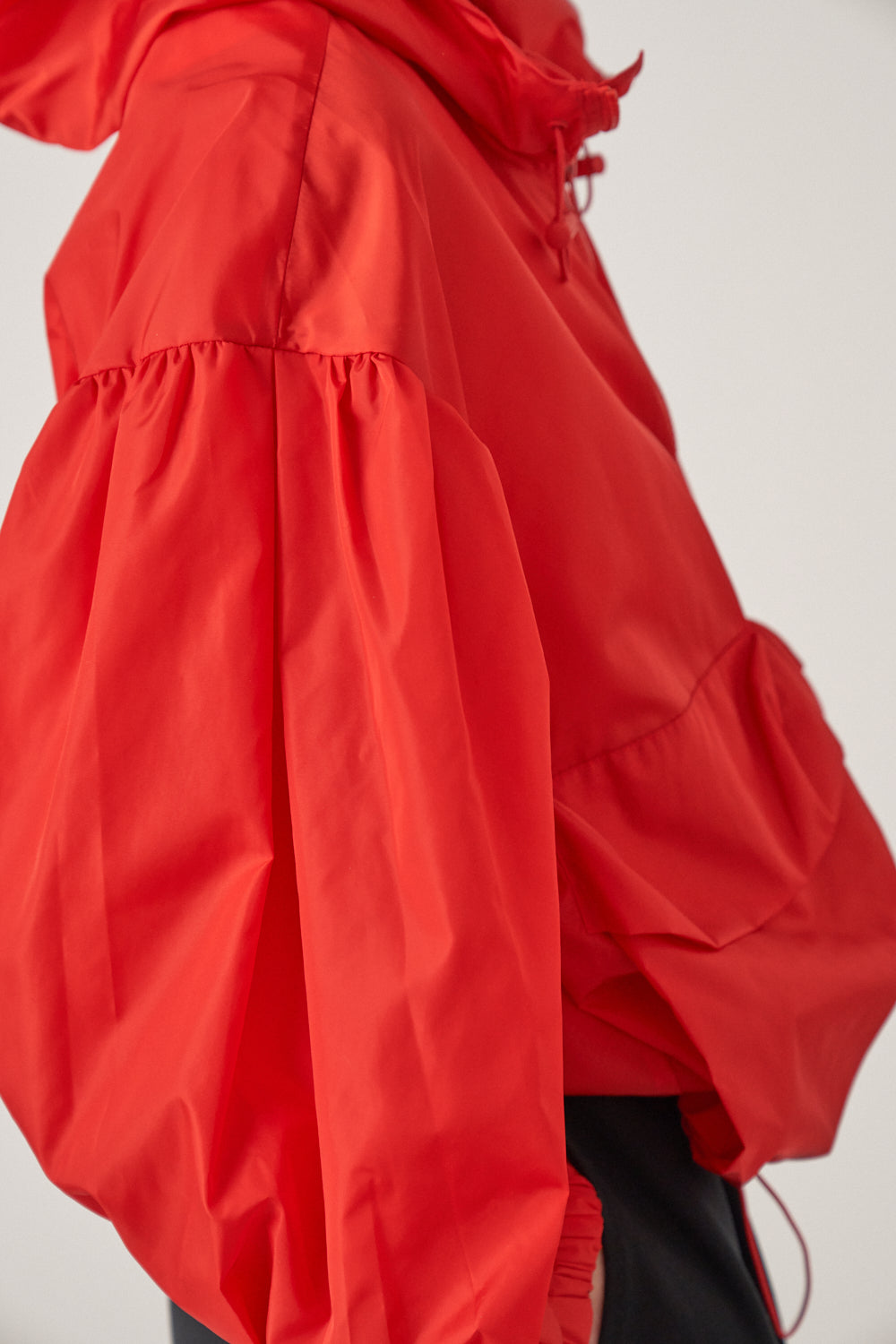 Cargo Flap Pocket Puff Sleeve Jacket