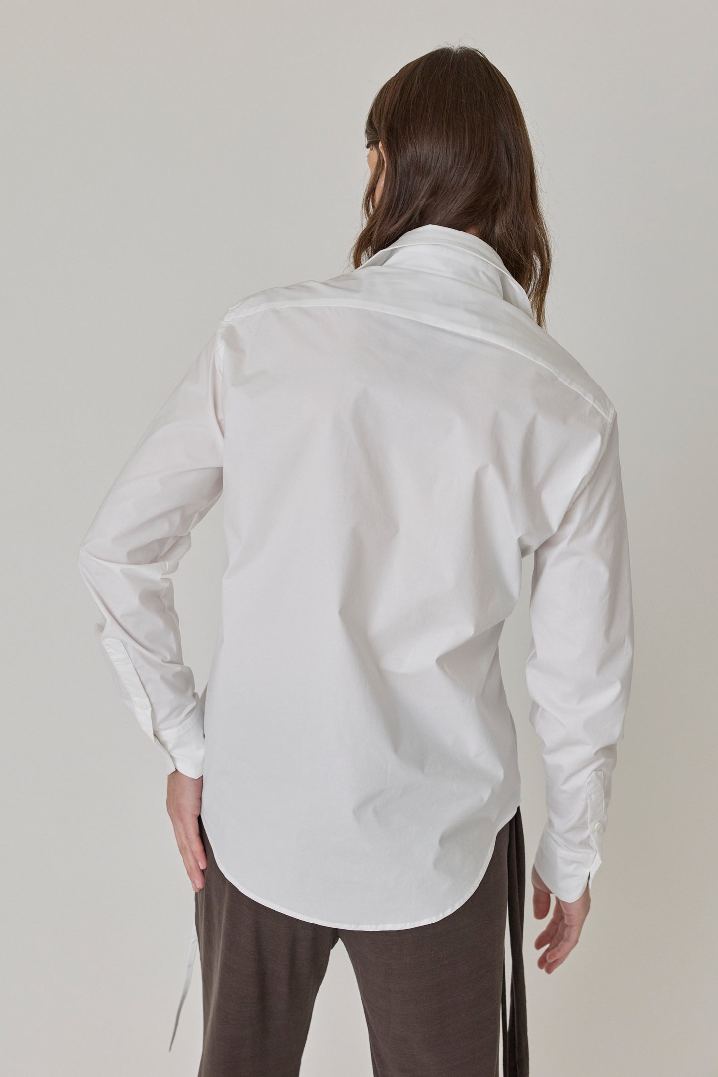 Twisted-Pleat Tailored Shirt