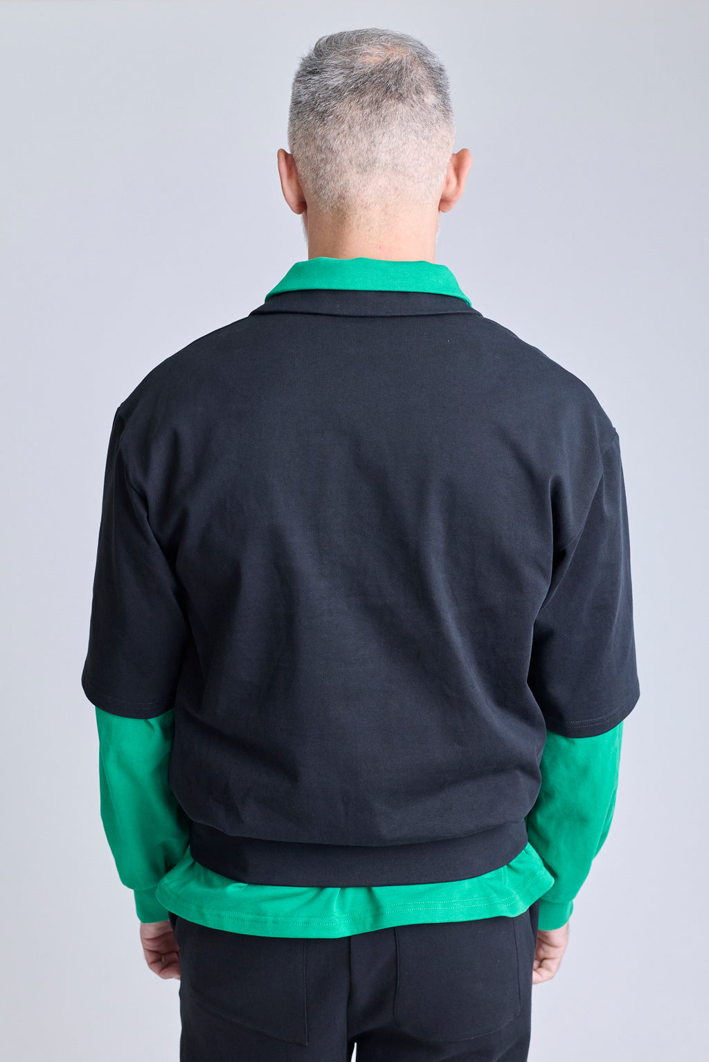 Double-Layered Polo - Green/Black