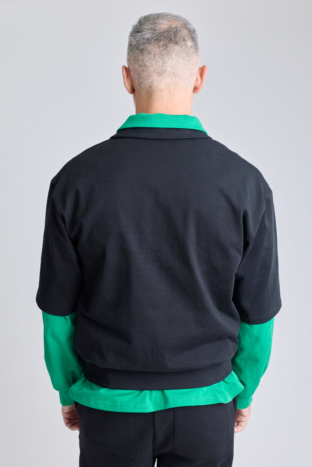 Double-Layered Polo - Green/Black