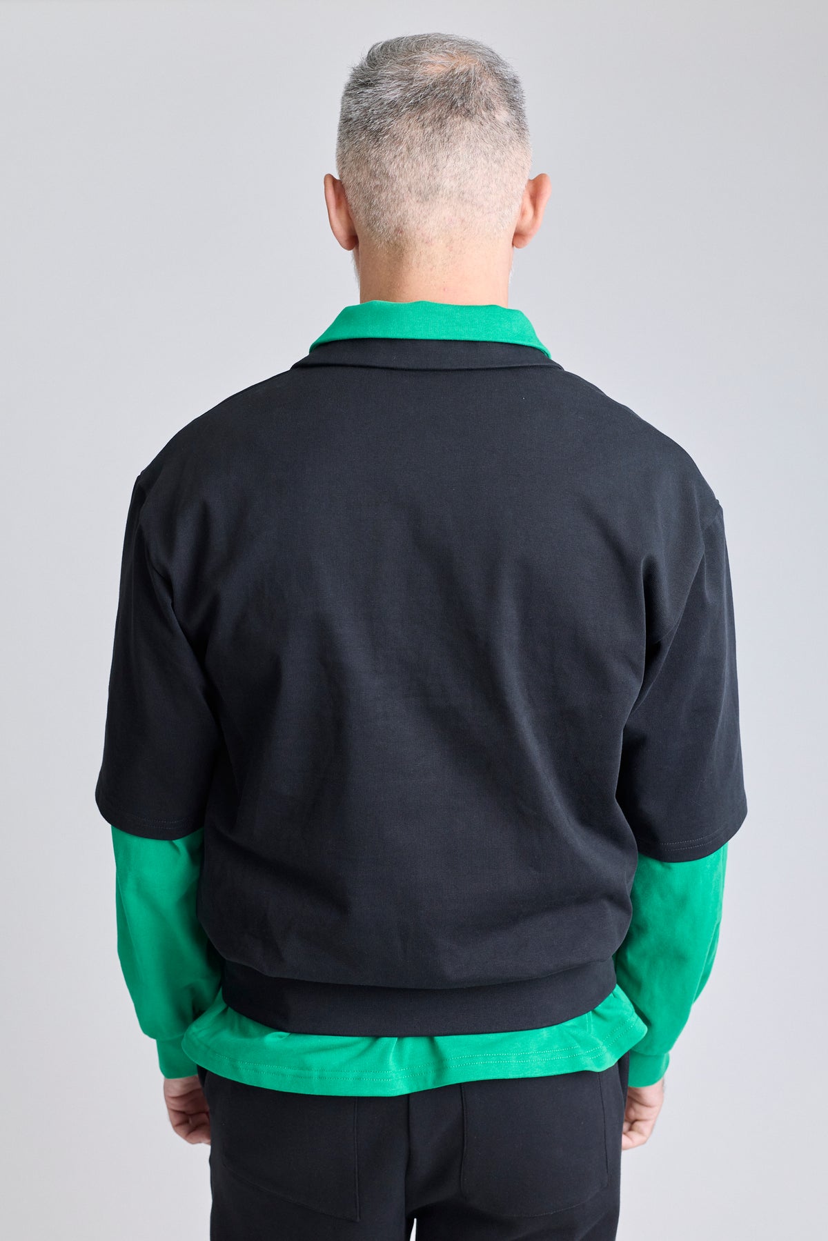 Double-Layered Polo - Green/Black