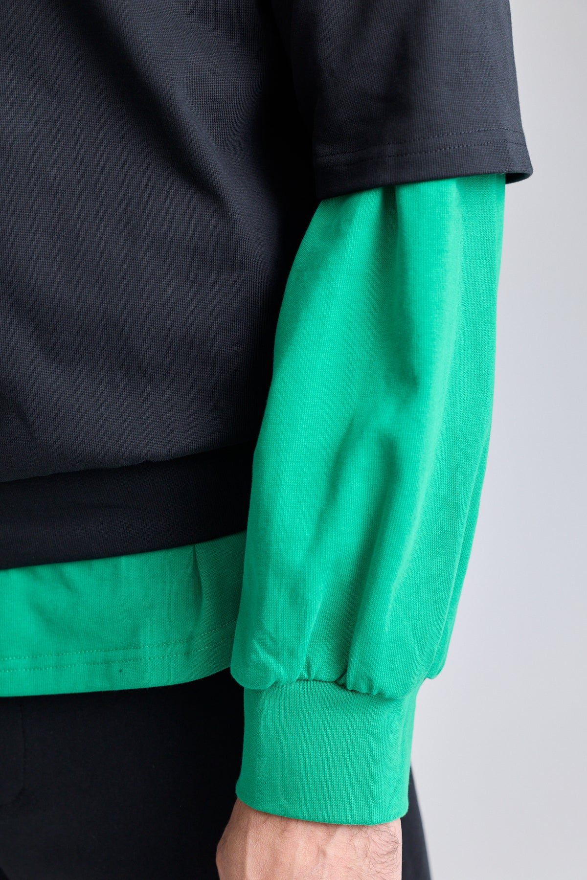 Double-Layered Polo - Green/Black