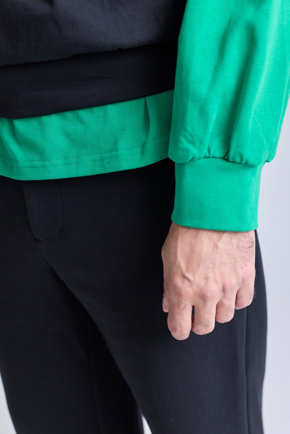 Double-Layered Polo - Green/Black