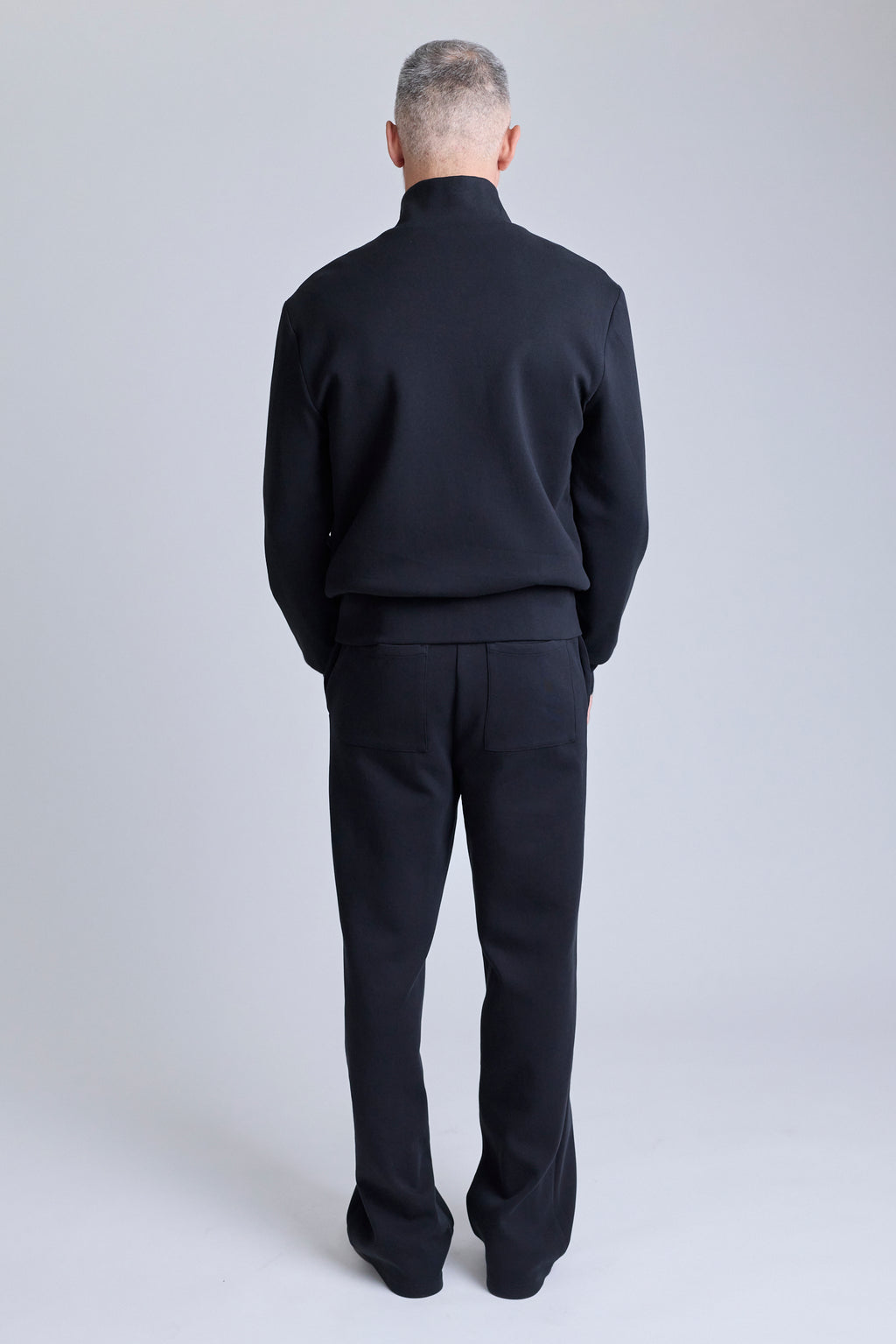 Zip Jersey Jacket - Black