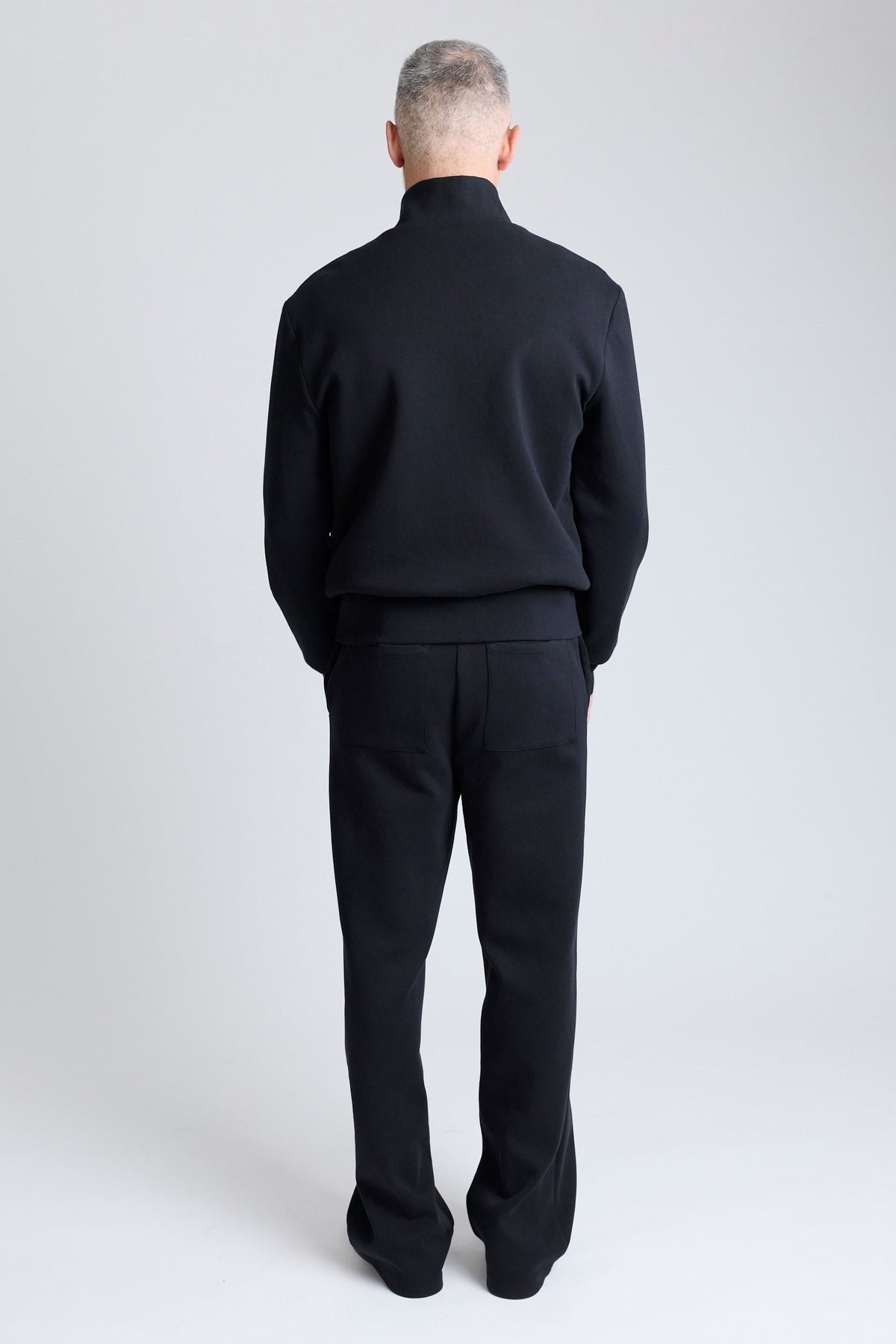 Zip Jersey Jacket - Black