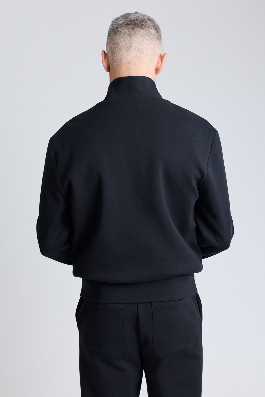 Zip Jersey Jacket - Black