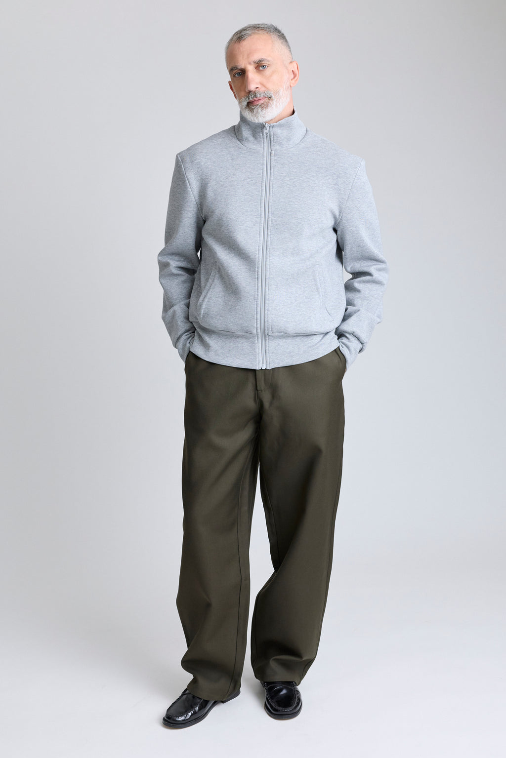 Zip Jersey Jacket - Grey