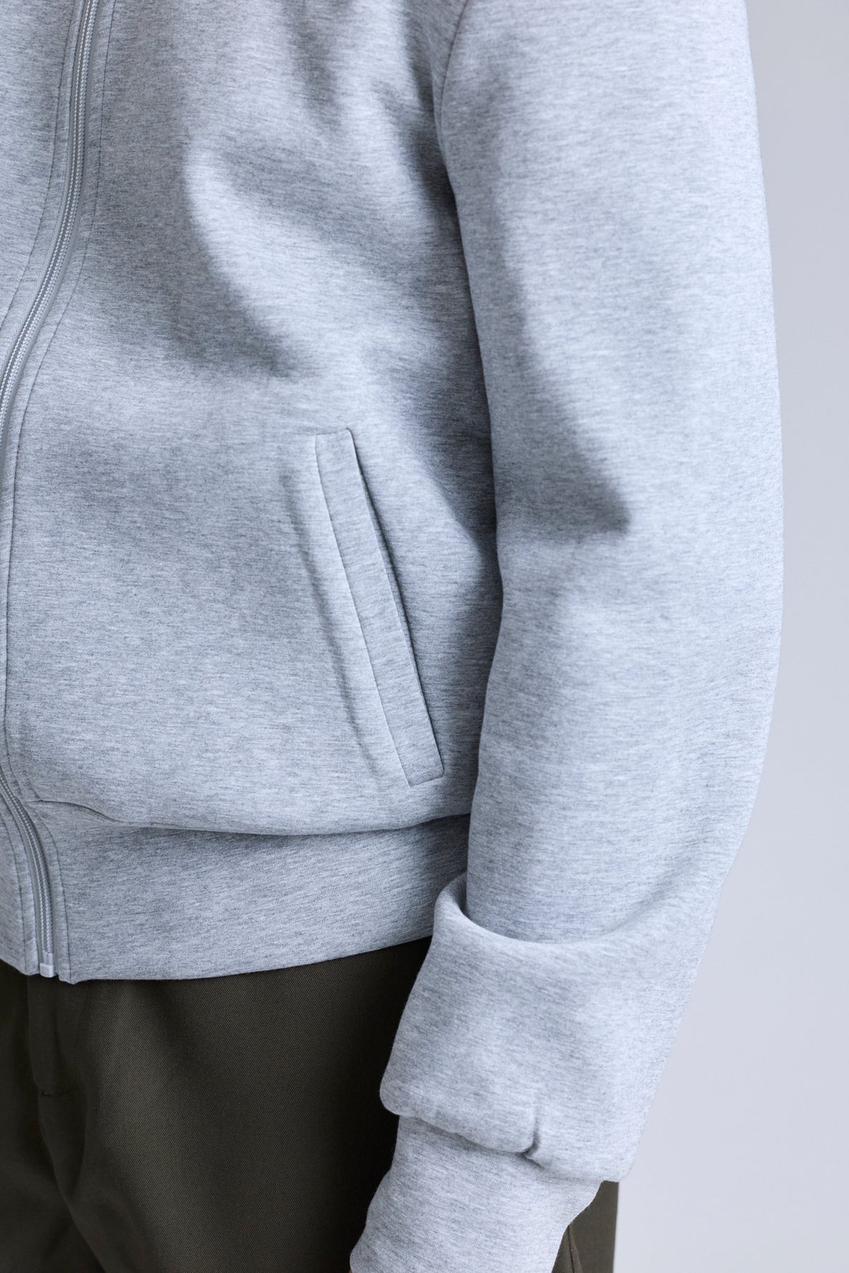 Zip Jersey Jacket - Grey