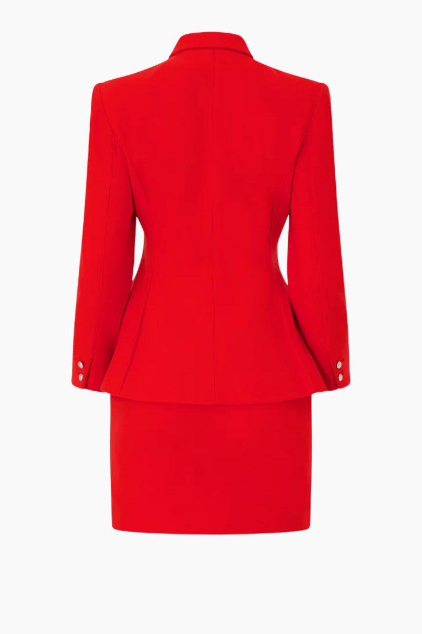 Claude Montana Red Wool Suit