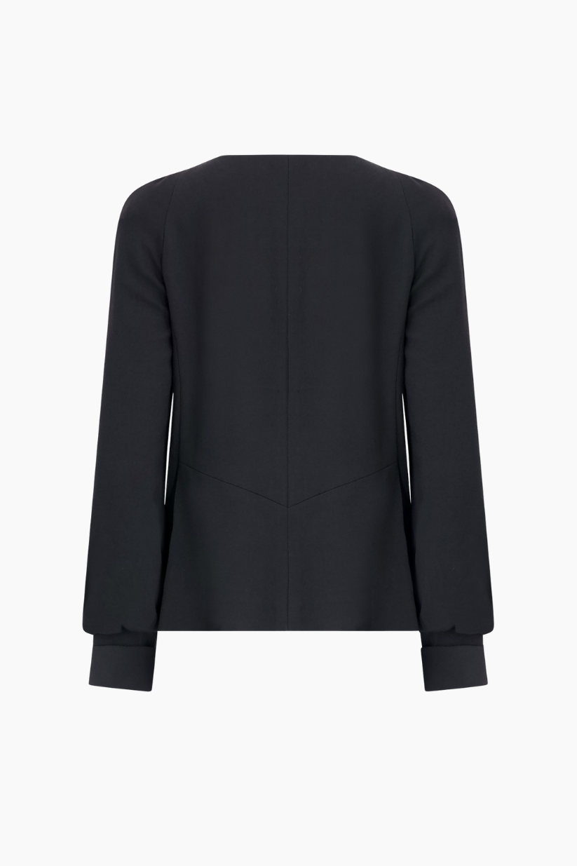 Chanel Draped Blouse with Gem Fastenings