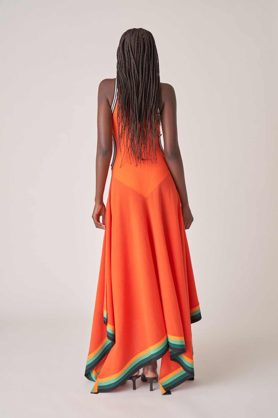 Striped Cutout Maxi Dress