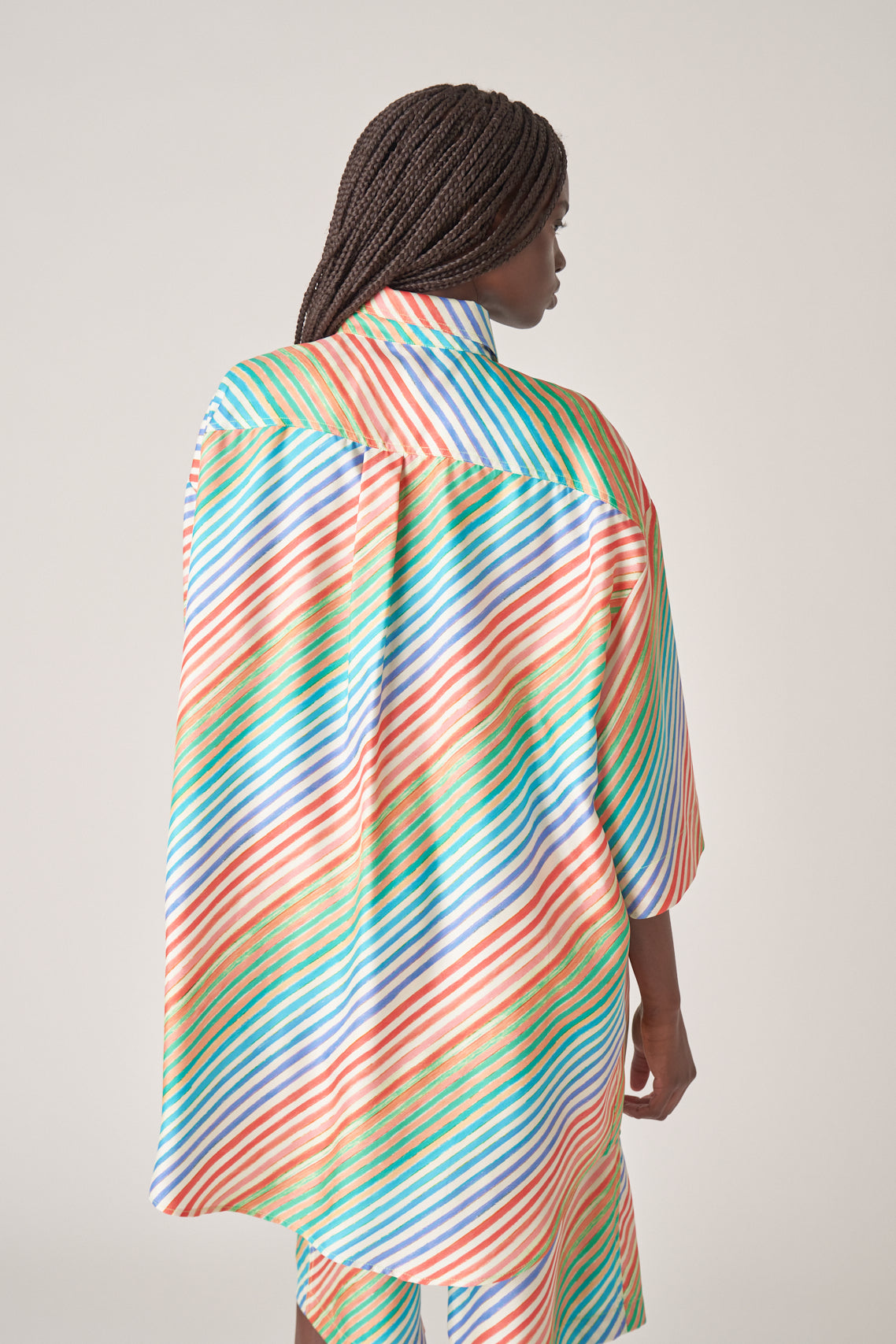 Silk Bias Crayon Jumbo Shirt