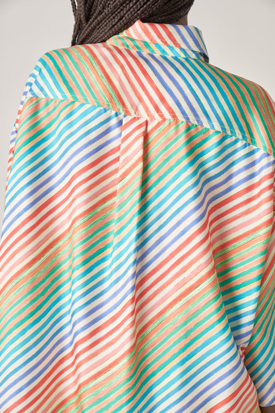 Silk Bias Crayon Jumbo Shirt