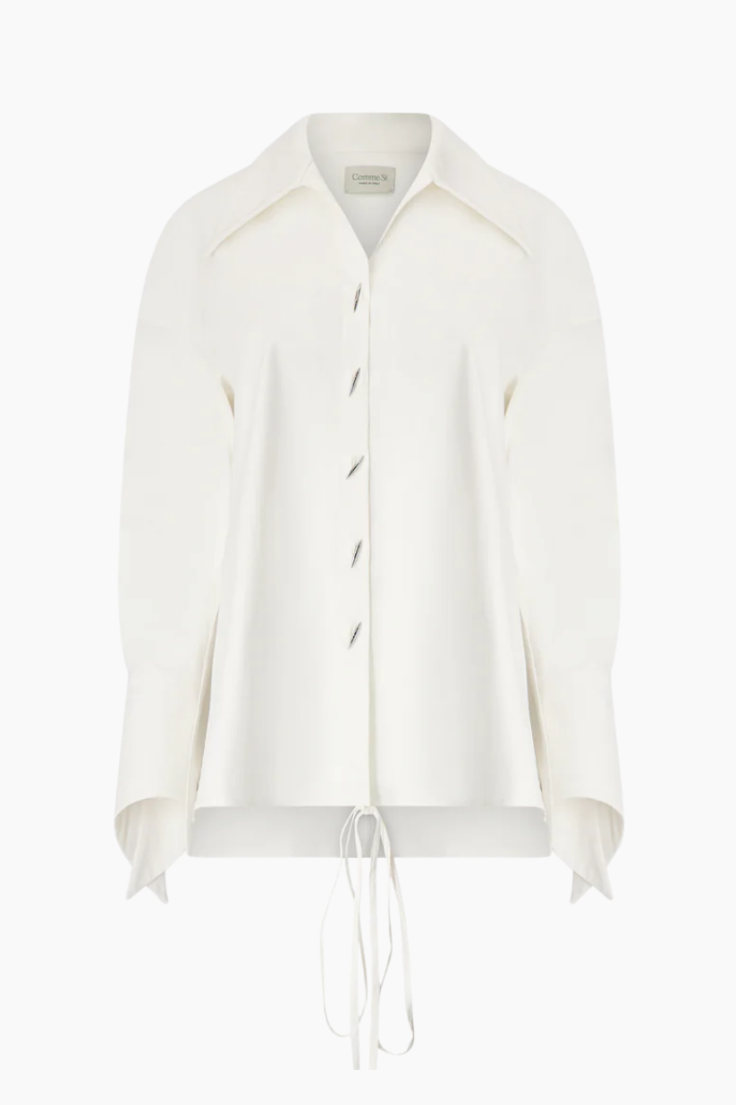 Stitches Oversized Wrap Shirt