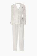 Thierry Mugler White Backless Pantsuit