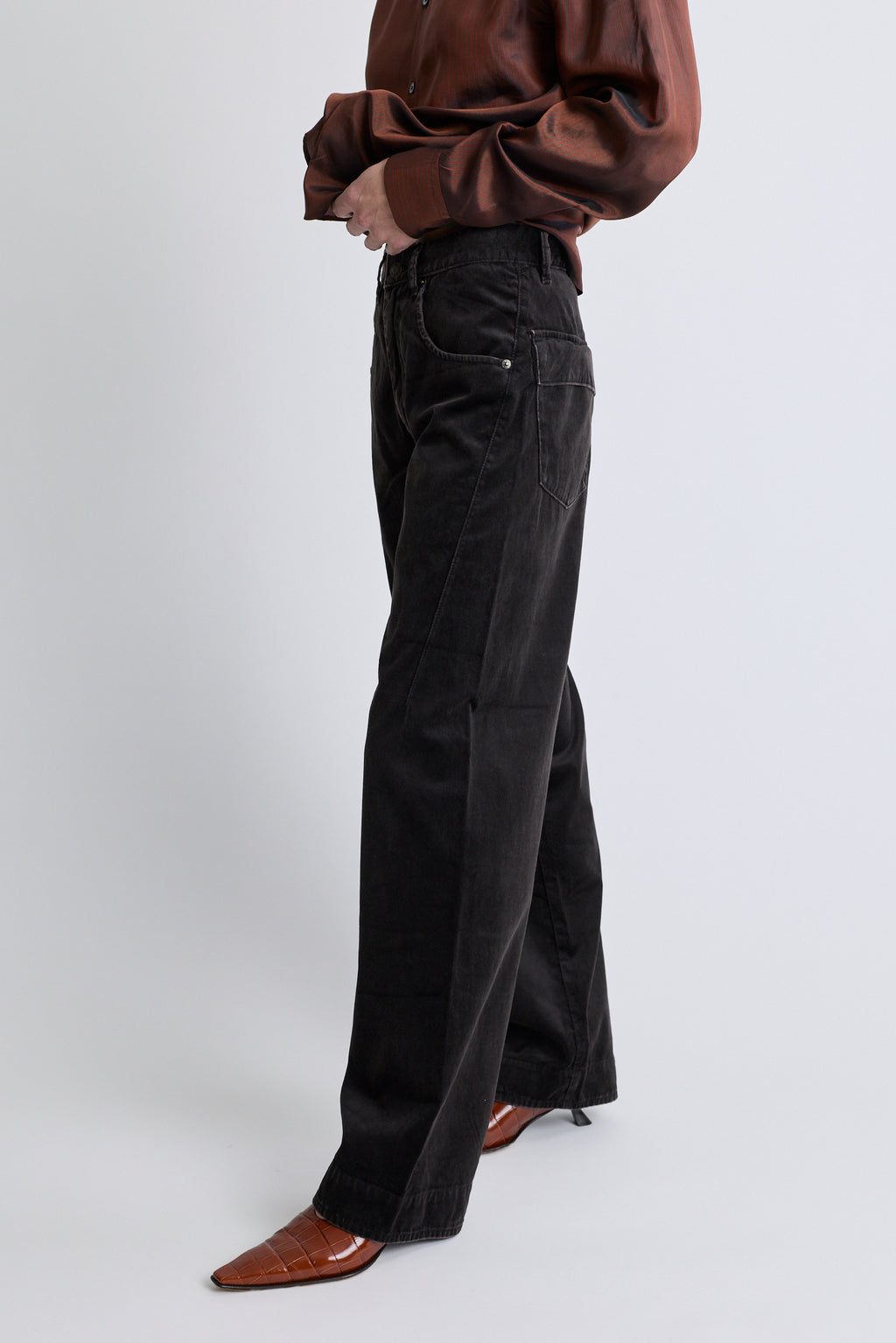 Side Dart Pant - Ebony