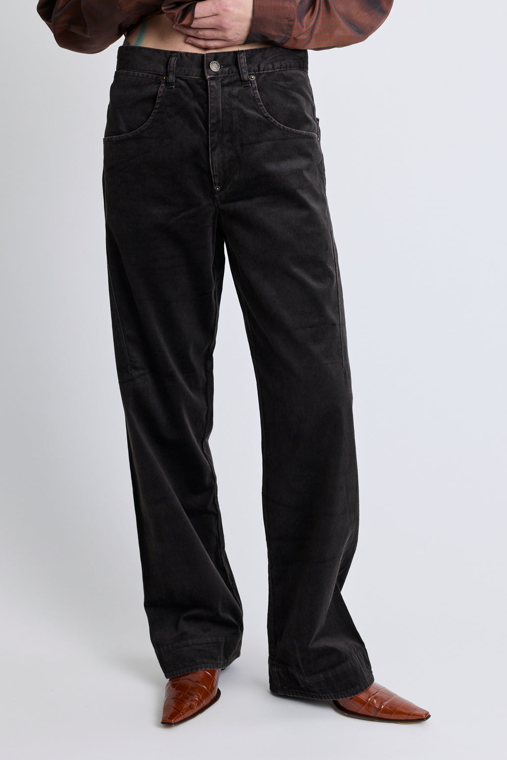 Side Dart Pant - Ebony