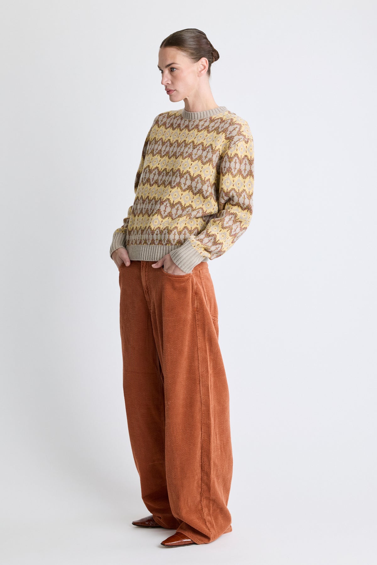 Corduroy Roomy Pant - Amaro