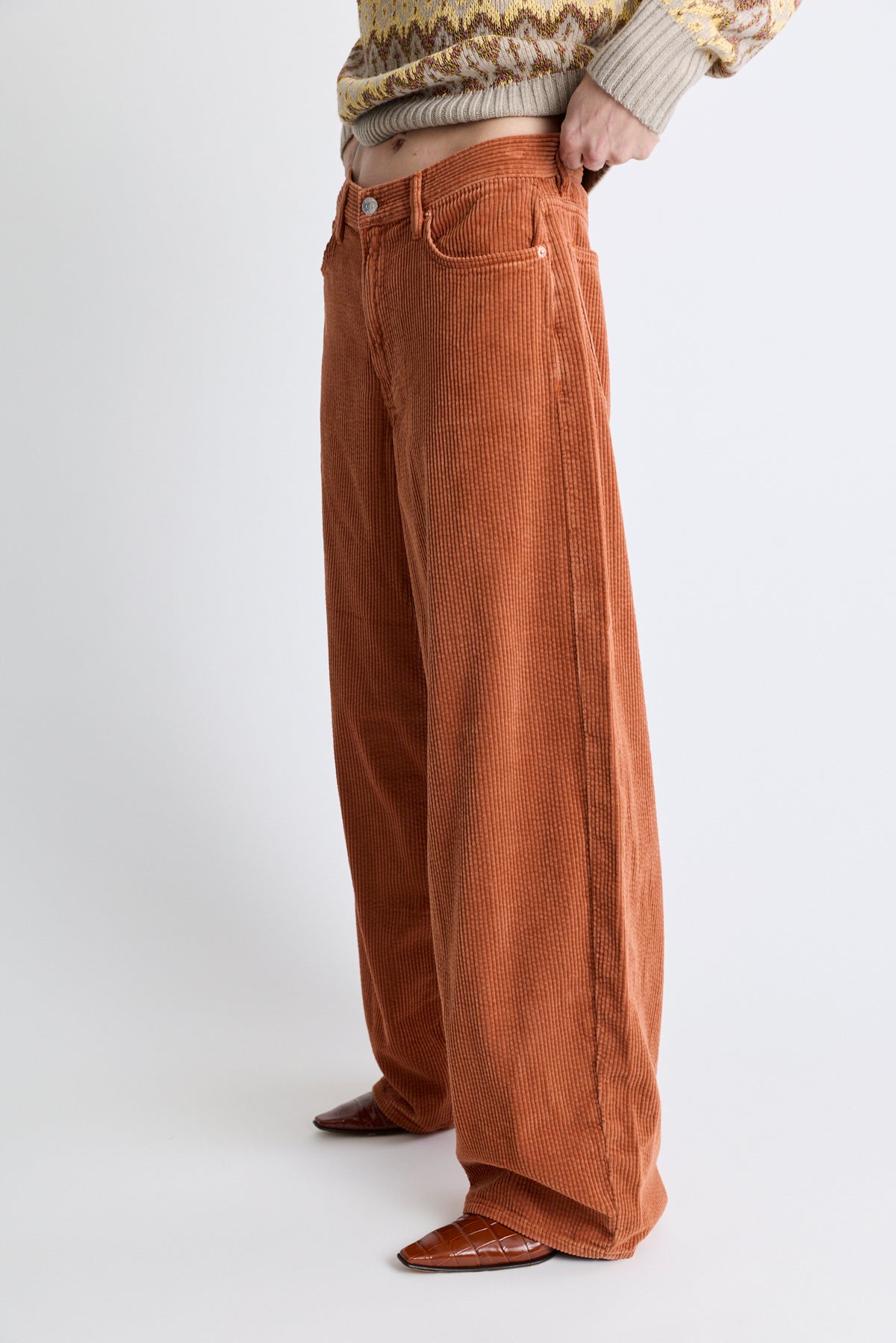 Corduroy Roomy Pant - Amaro