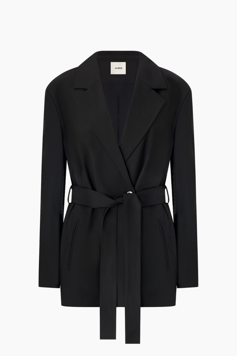 Sword Belted Blazer - Black