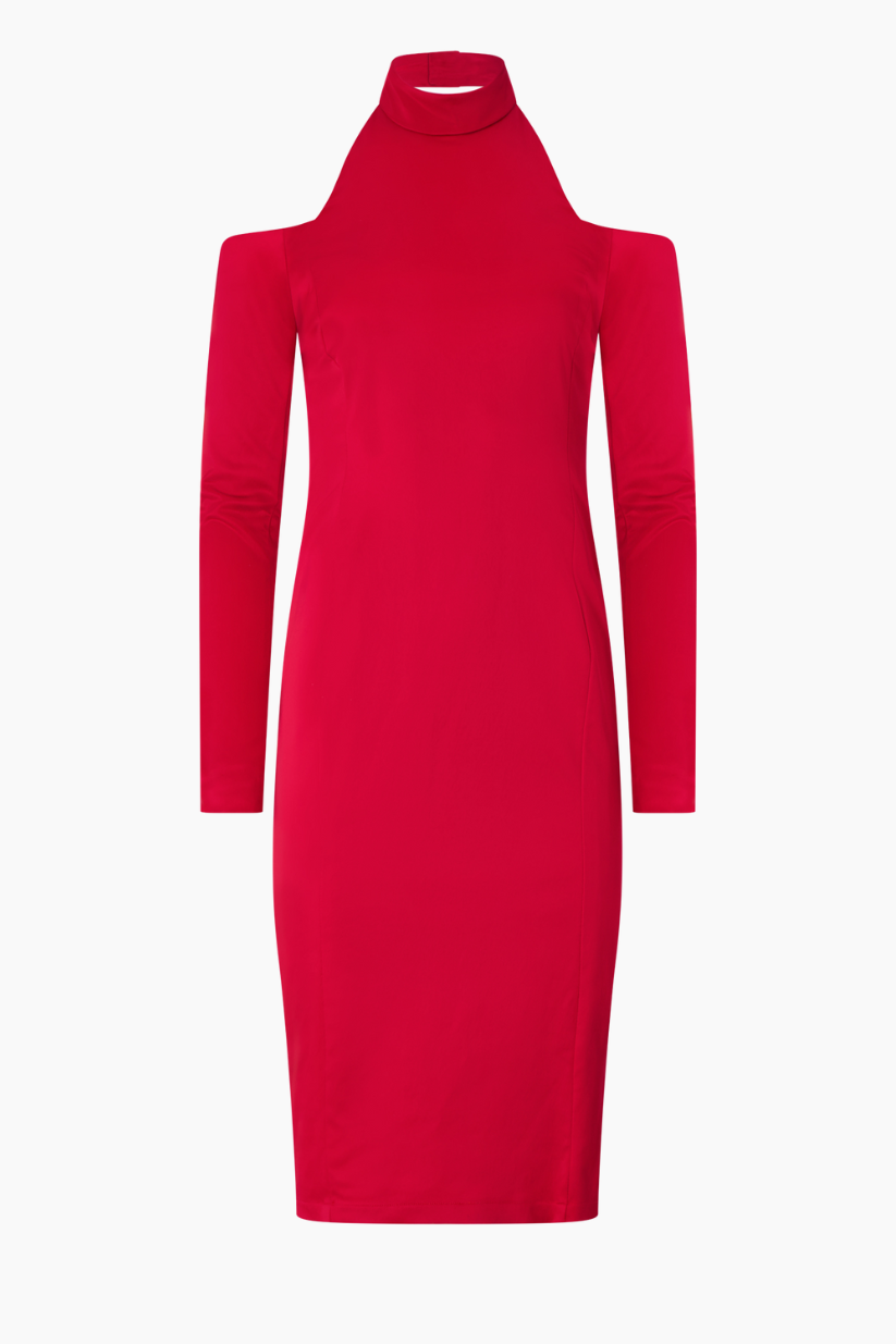 Céline Dress with Shoulder Cutout