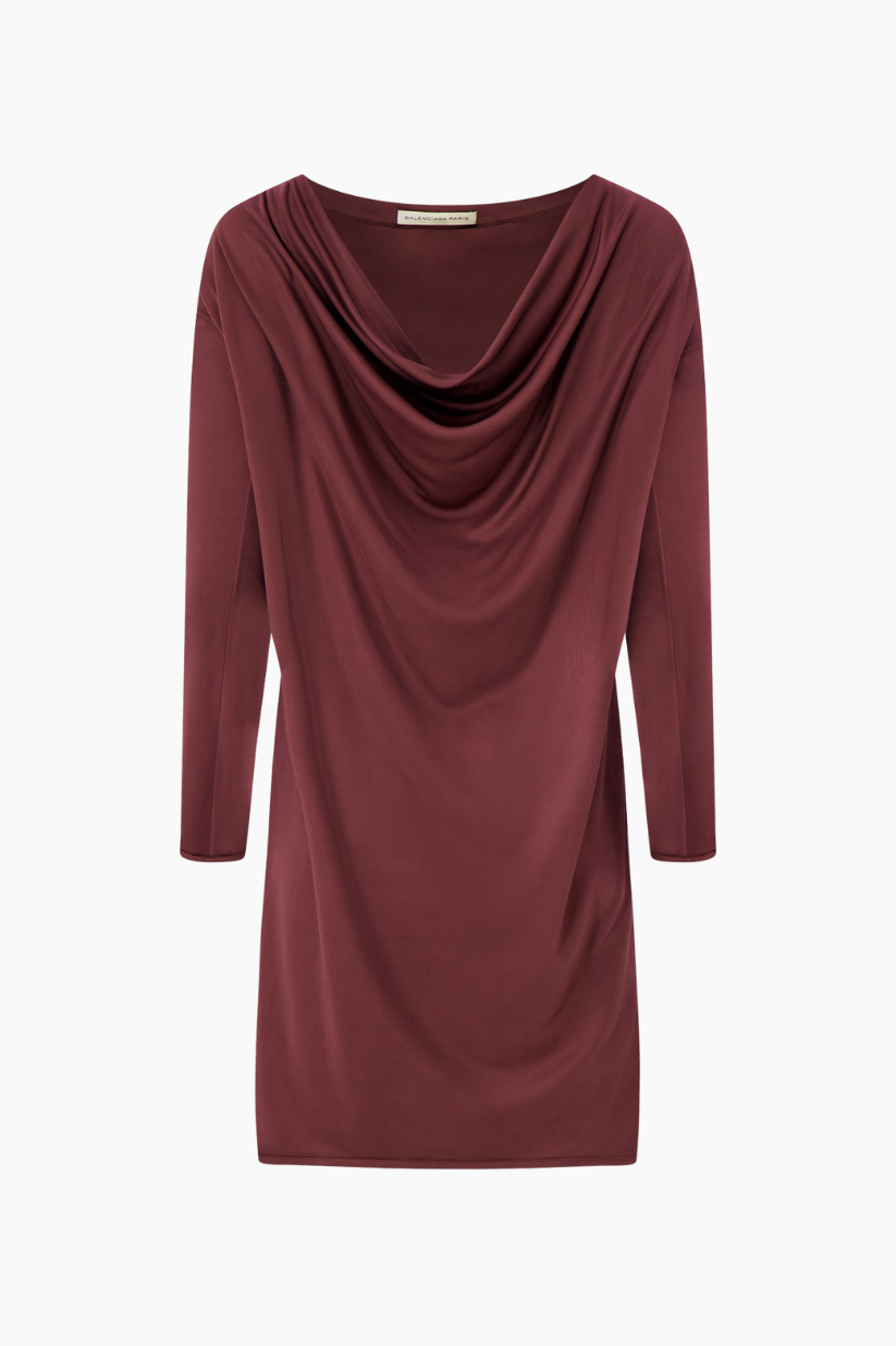 Balenciaga Mesh Brown Dress