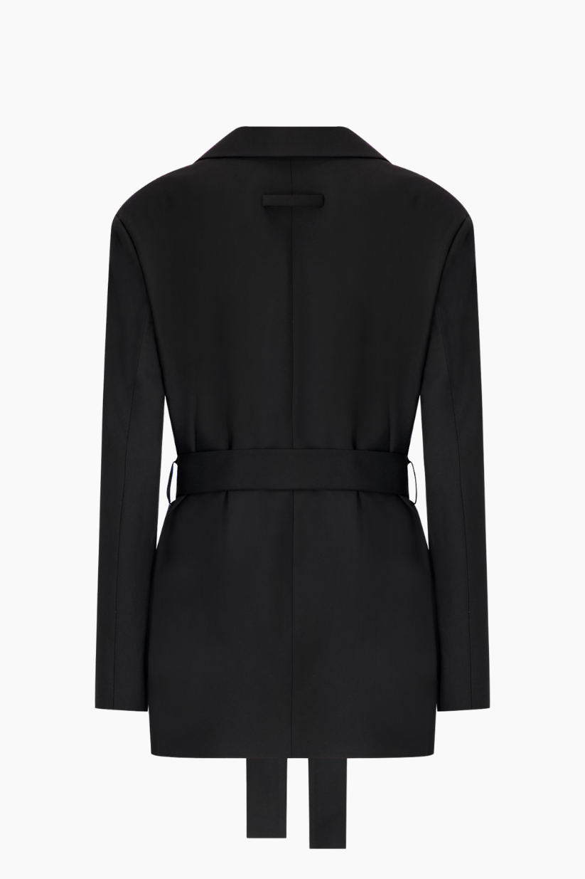 Sword Belted Blazer - Black