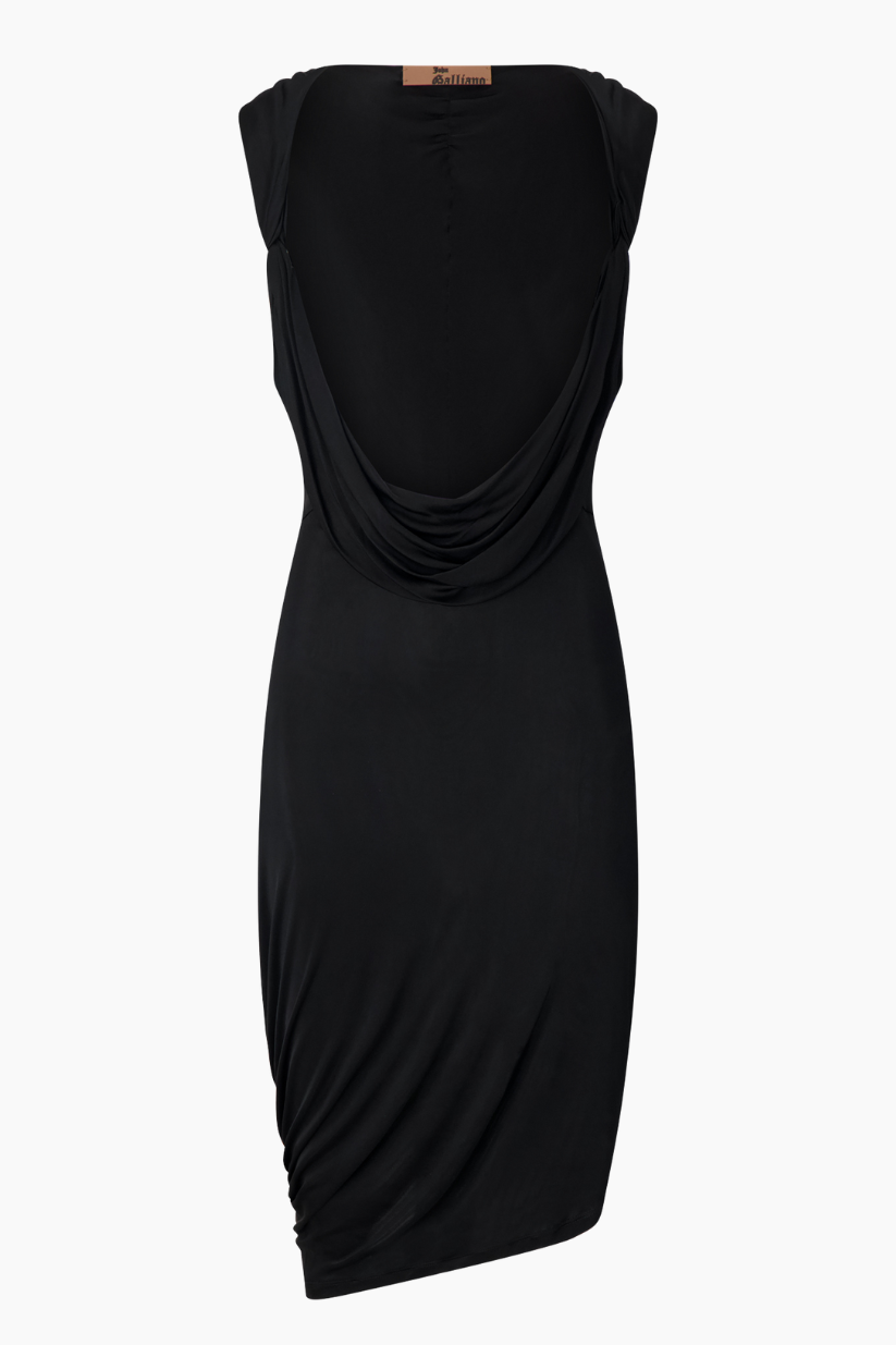 John Galliano Cowl Back Dress