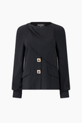 Chanel Draped Blouse with Gem Fastenings