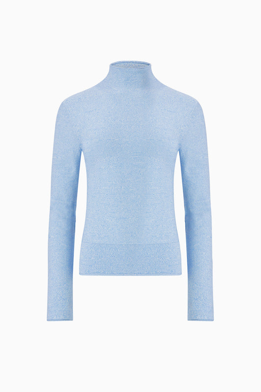 Turtleneck Top - Arctic Blue