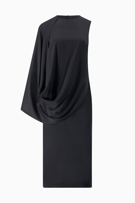 Lune Asymmetrical Satin Dress
