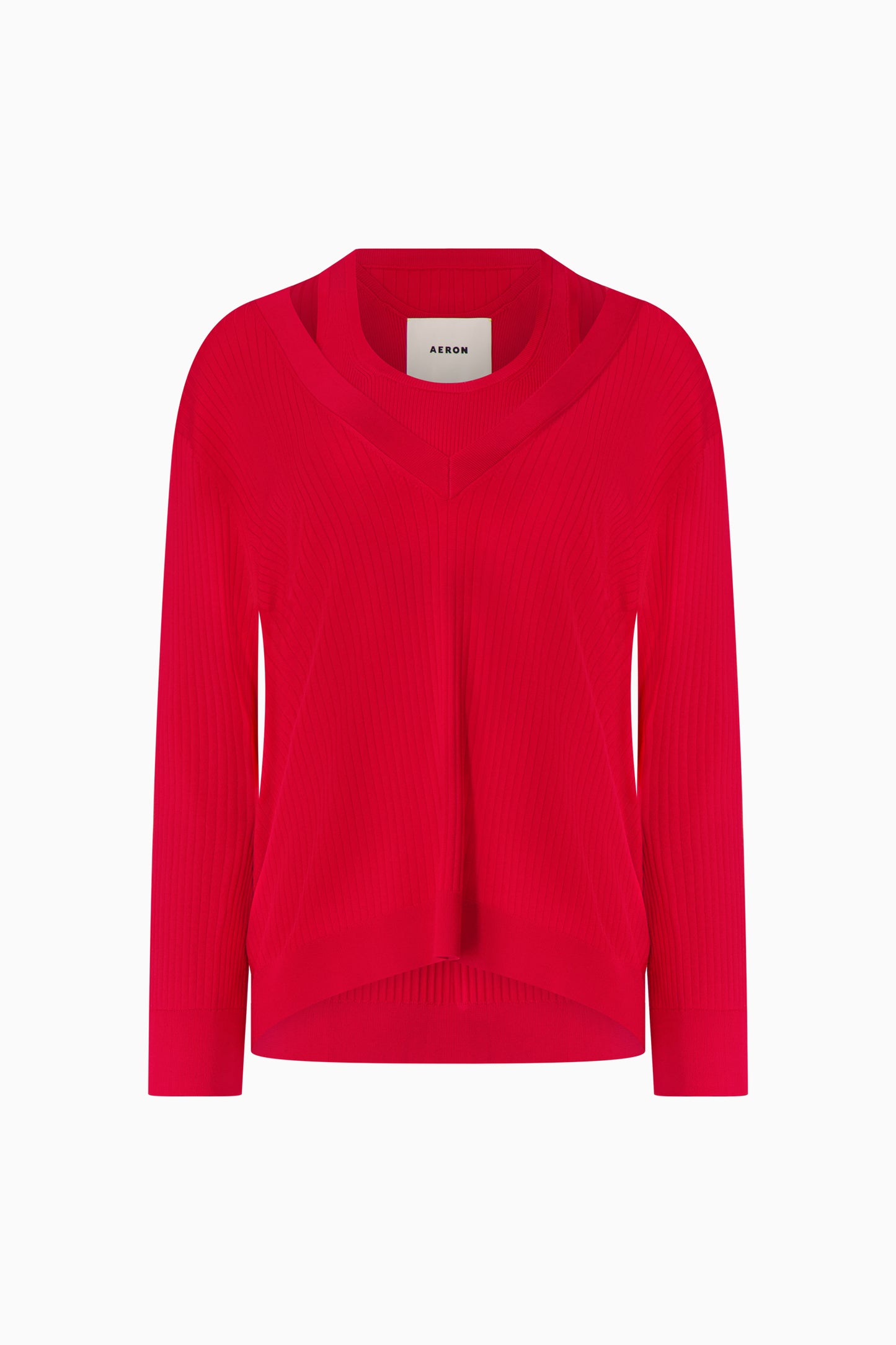 Point Double Layer V-Neck Sweater