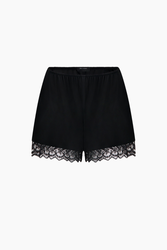 Lace Trim Negligee Shorts