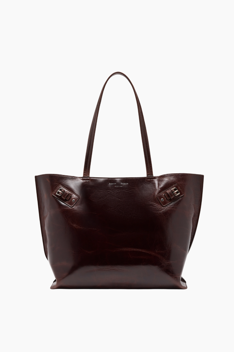 Days Tote in Pull Up Calf - Dark Brown