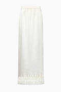 Coralie Frayed Edge Straight Skirt