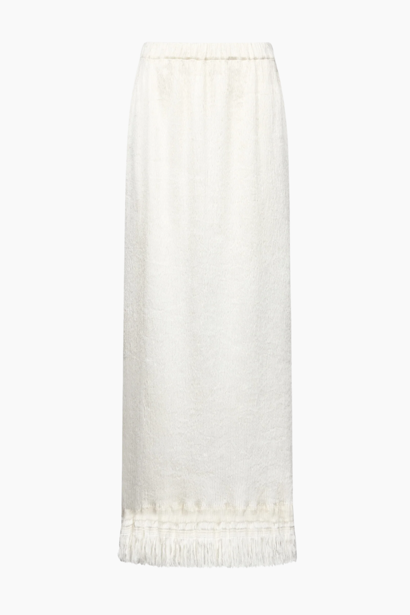 Coralie Frayed Edge Straight Skirt